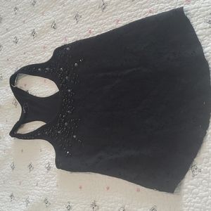Racer back lace layer tank